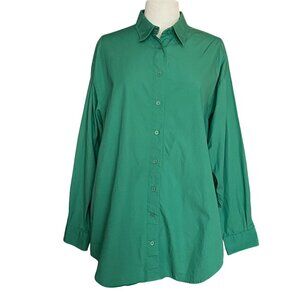 Aritzia Sunday Best Sun-Deh Future Button Down Shirt Nature Green Oversized-M